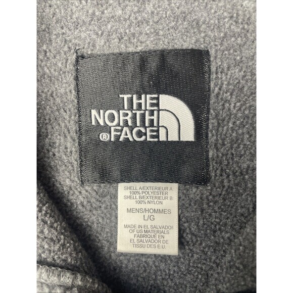 The North Face Denali Jacket Fleece Full Zip Mens Large Gray Black Polartec EUC - Picture 2 of 9